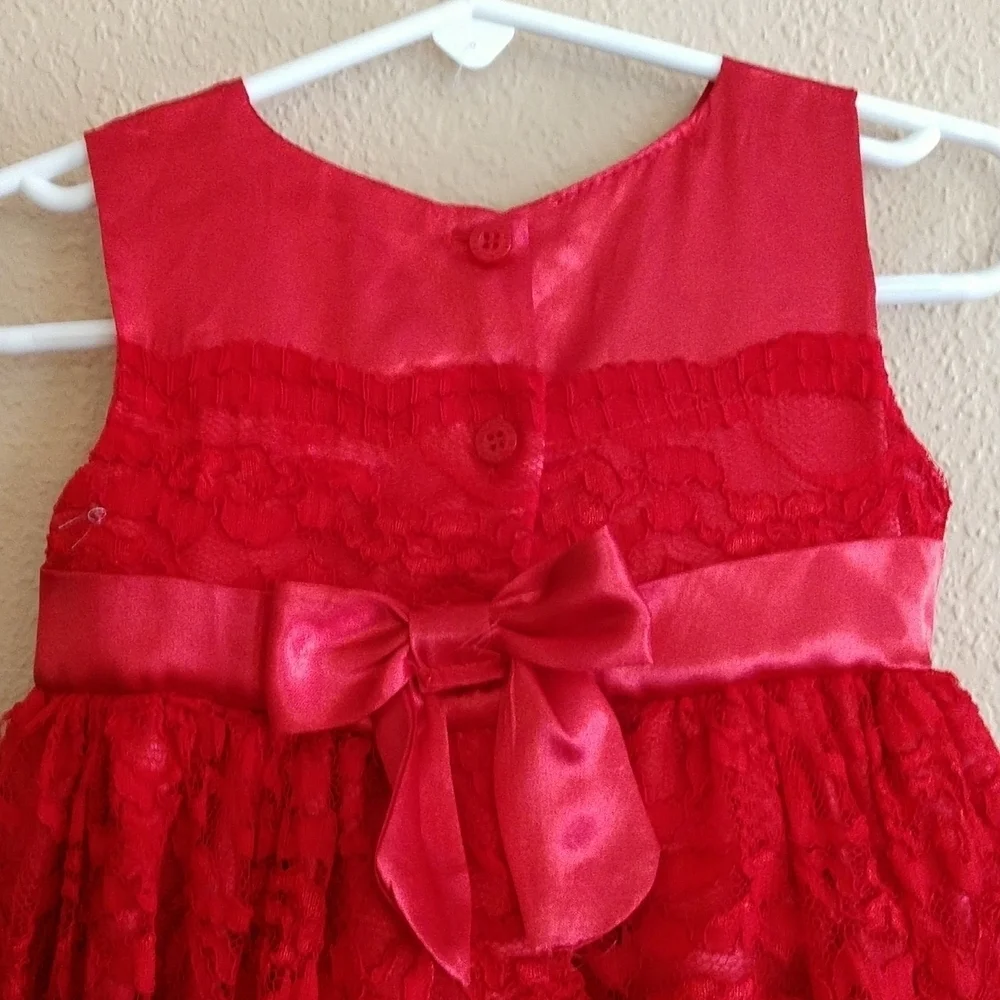 Blueberi Boulevard Red Lace Dress Sz 18M